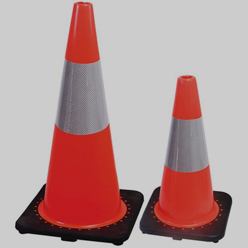 Black Base PVC Traffic Cones