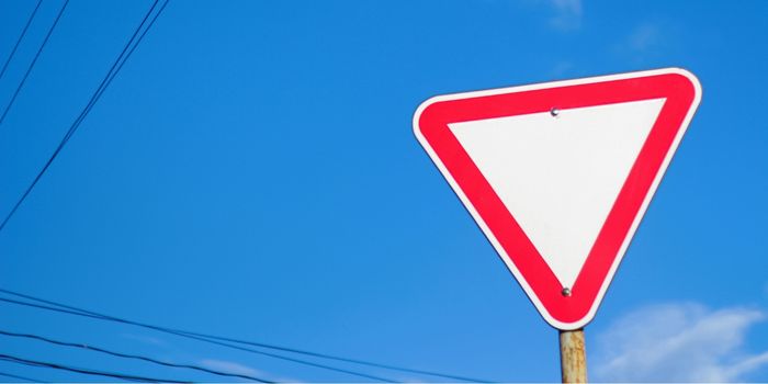 Blank Triangle Road Sign