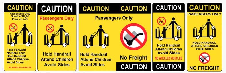 Elevator Safety Signs