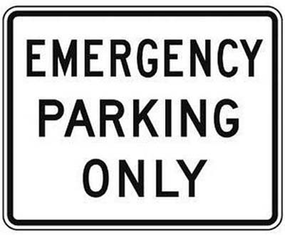 Emergency Stopping Only Sign