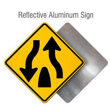 End Divided Highway Sign
