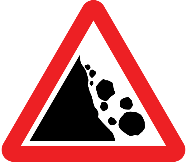 Falling Rocks Sign Meaning