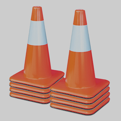 Flow-moulded PVC Traffic Cones