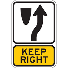 Keep Right Sign