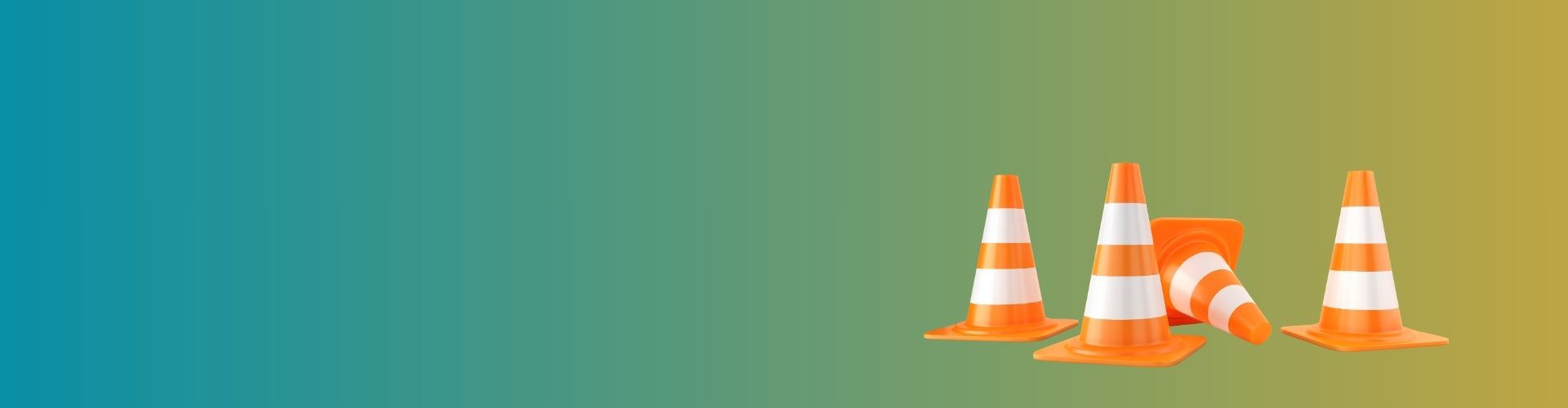 Mini banner de cone de trânsito