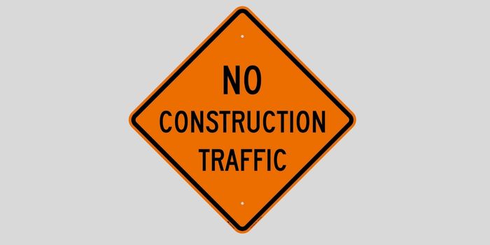 Señal de tráfico de no construcción