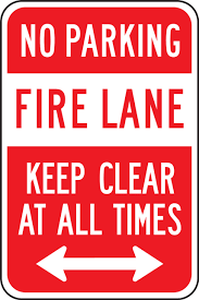 No Parking Fire Lane Signs