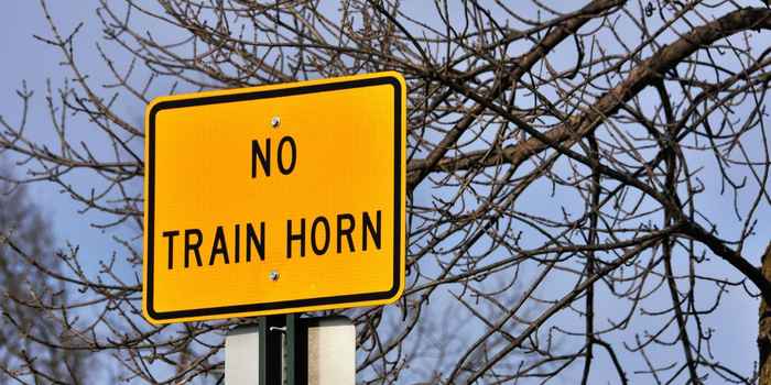 No Train Horn Sign