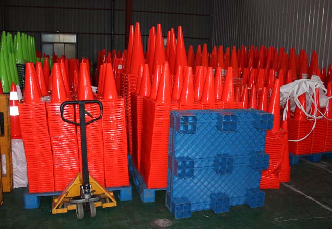 PVC Traffic Cones in Piling
