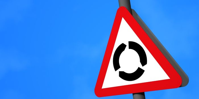 Roundabout Ahead Sign