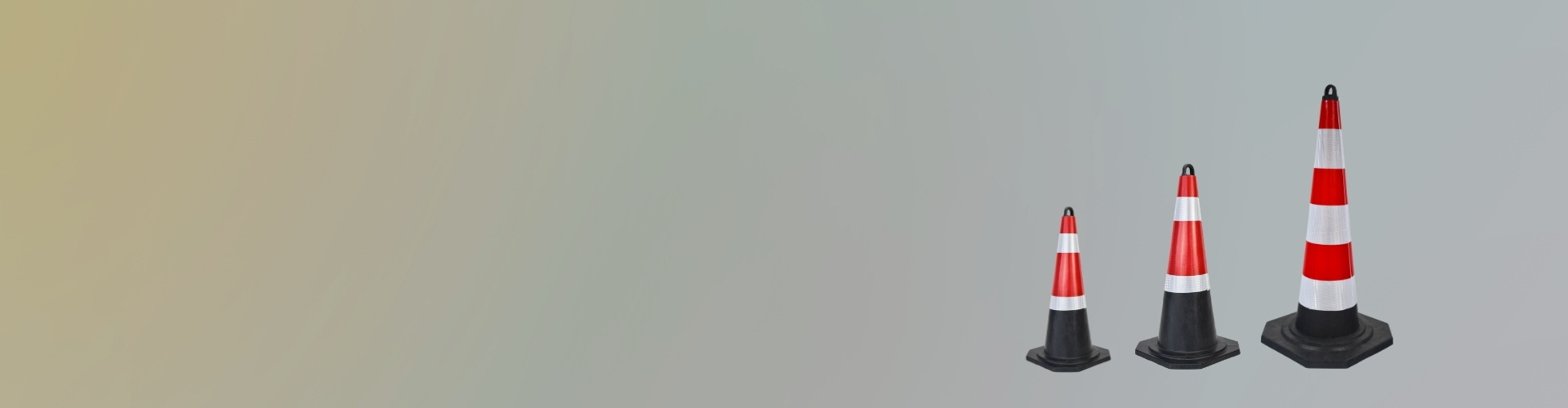 Banner de cone de trânsito de borracha