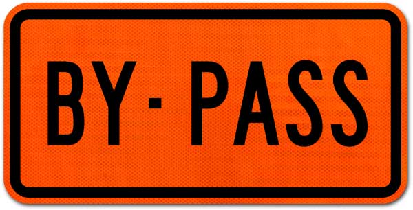 Sign of Bypass Route