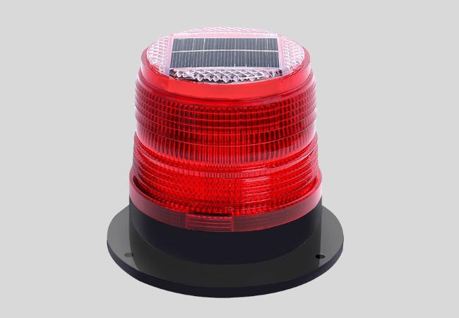 Solar Powered Strobe Lights Red Color
