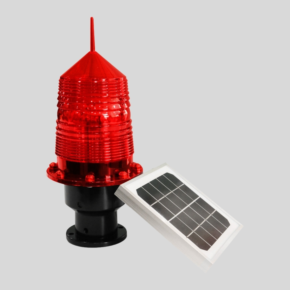 Solar Red Tower Strobe Lights