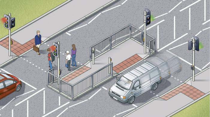Staggered Pedestrian Crossing