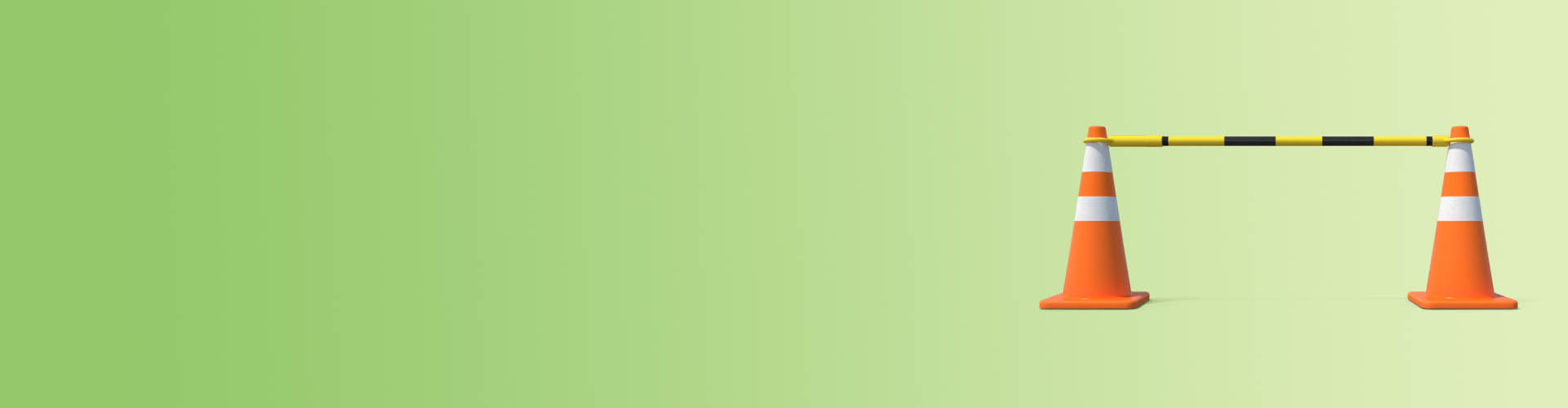 Verkehrskegel-Banner