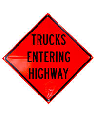 Trucks Enter Highway