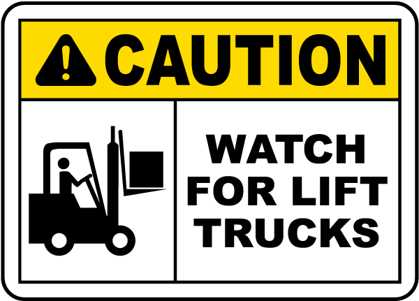Watch For Trucks Sign