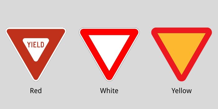 De quelle couleur est un panneau de cédez le passage