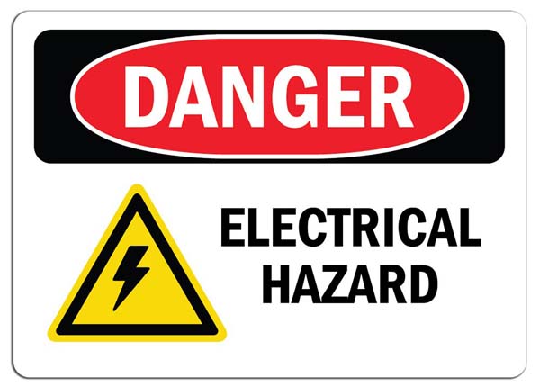 danger electrical hazard sign
