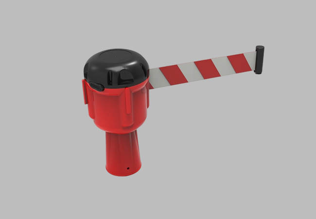 red white traffic cone toppers