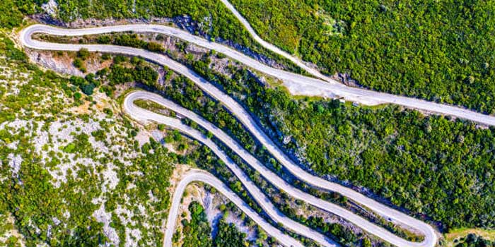 winding road on a hill
