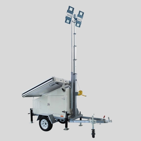 Hybrid-Solarlichtturm mit Generator