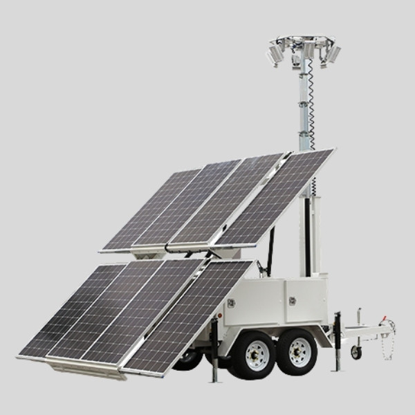 Großer 360°-LED-Solar-Schlepplichtturm