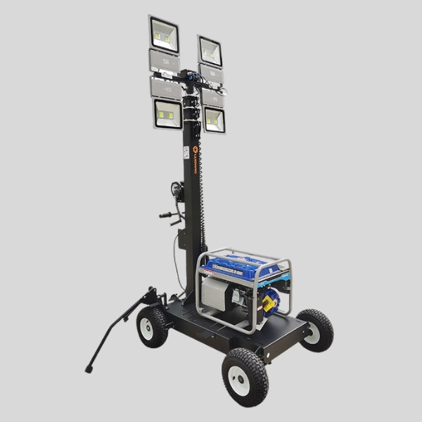Mini tragbarer Hand-Push-Diesel-Lichtmast