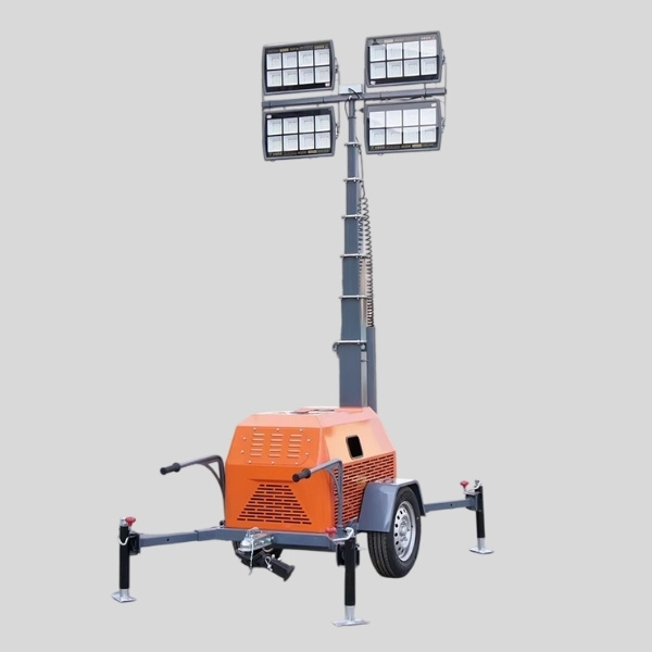 Mobiler Diesel-LED-Lichtmast mit Generator
