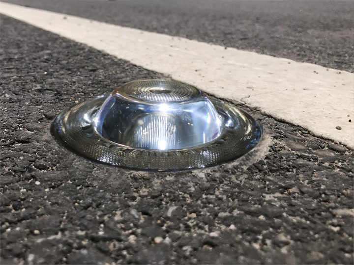 Tachas de estrada de vidro refletivo embutido