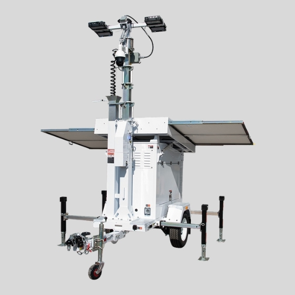 Teleskop-LED-Solarlichtturm mit CCTV