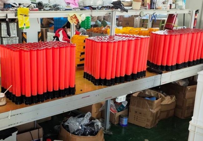 Bastón de tráfico en el almacén