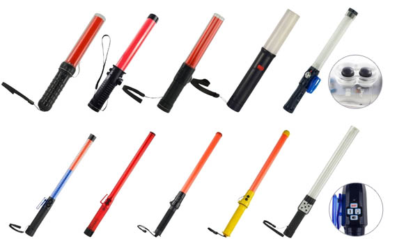 Bastón de tráfico con sirena