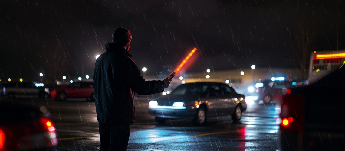 Bastones de tráfico para el control del tráfico