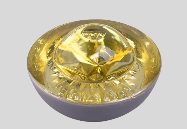 Tachas de vidro amarelo