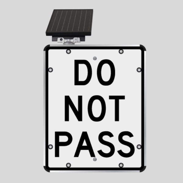 Flashing LED Do Not Pass Sign
