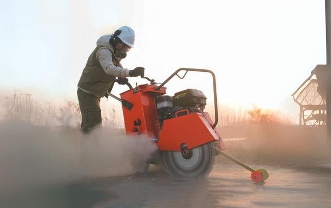 Road Cutter Machine in Working