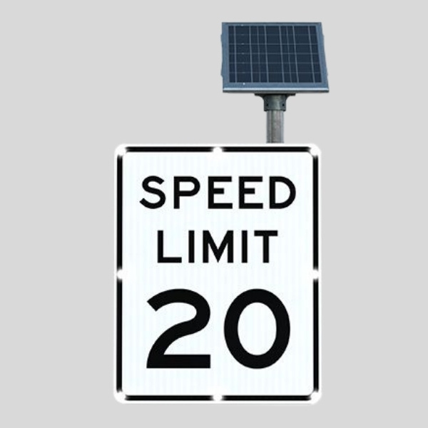Solar Flashing Speed Limit Signs