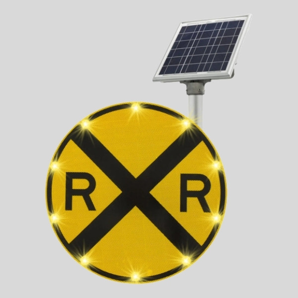 Solar LED Railroad Crossing Sign