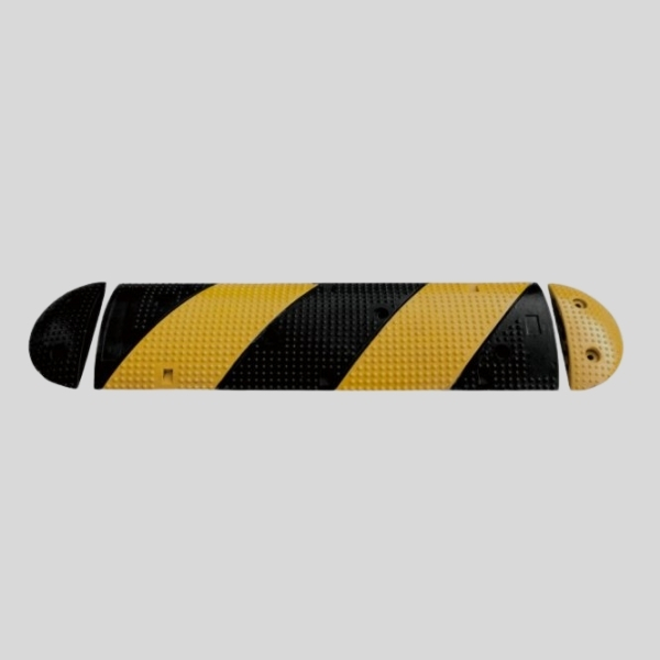 Yellow Black Stripes Rubber Speed Bumps