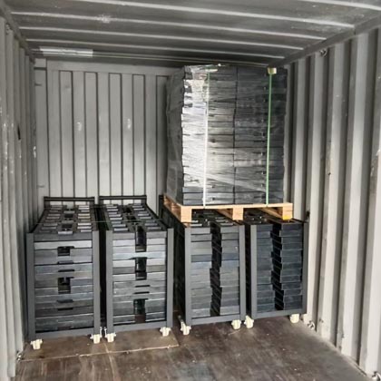 Poids de base en caoutchouc de 20 lb emballé par chariot pour le chargement du conteneur