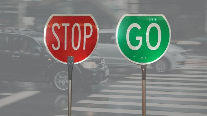 New Zealand Stop Go Paddle Signs