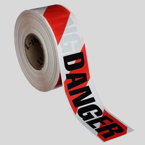 Red and White Danger Tape