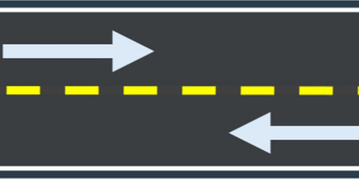 Single Broken Yellow Line