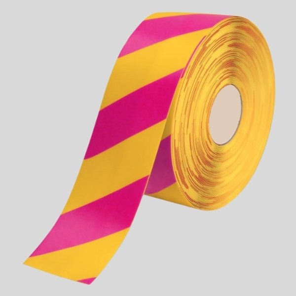 Yellow and Magenta Barricade Tape