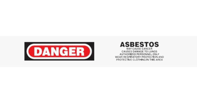 barricade tape danger asbestos