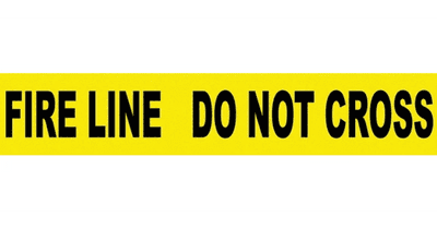 barricade tape fire line do not cross