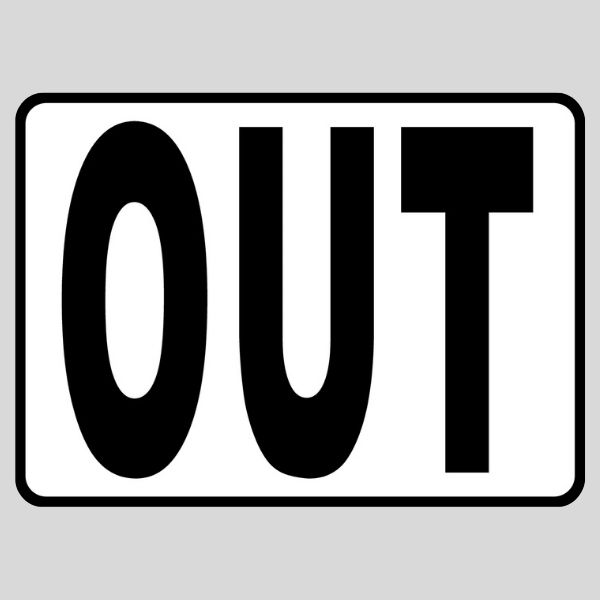 Aluminum Black Letter Out Sign