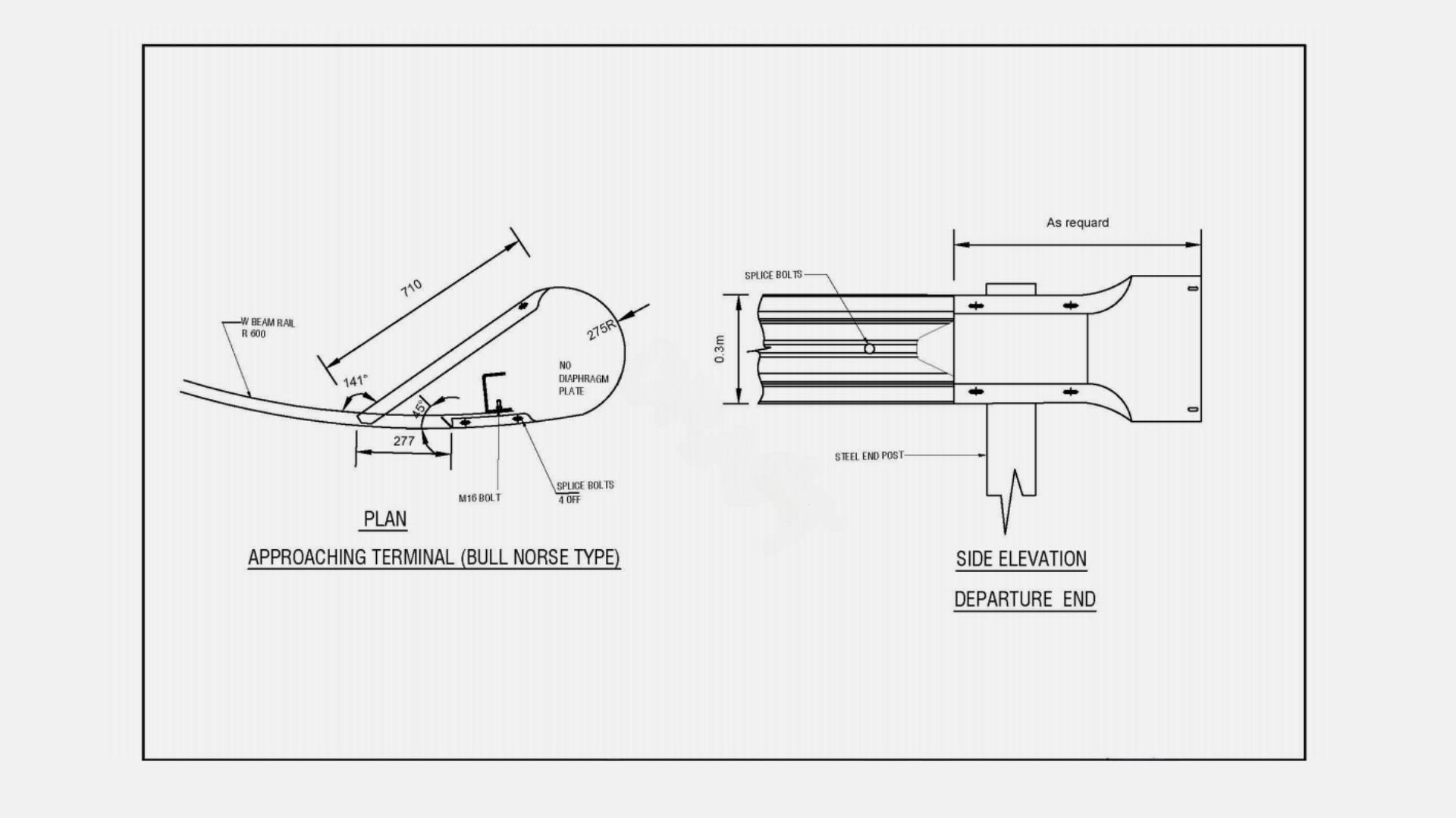 Crash Barrier Drawing-3